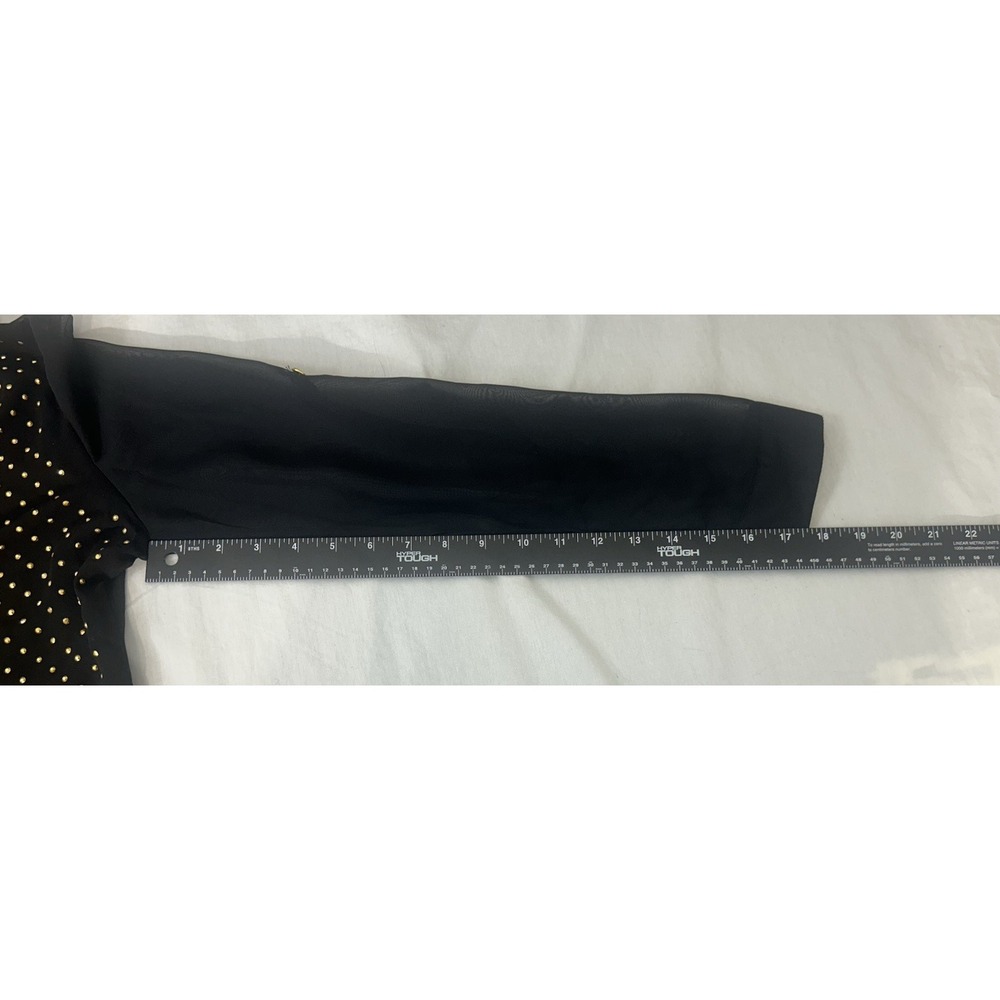 Vintage New with Tags Renaissance Festival Y2k black sheer gold accents Sz M - Picture 6 of 11